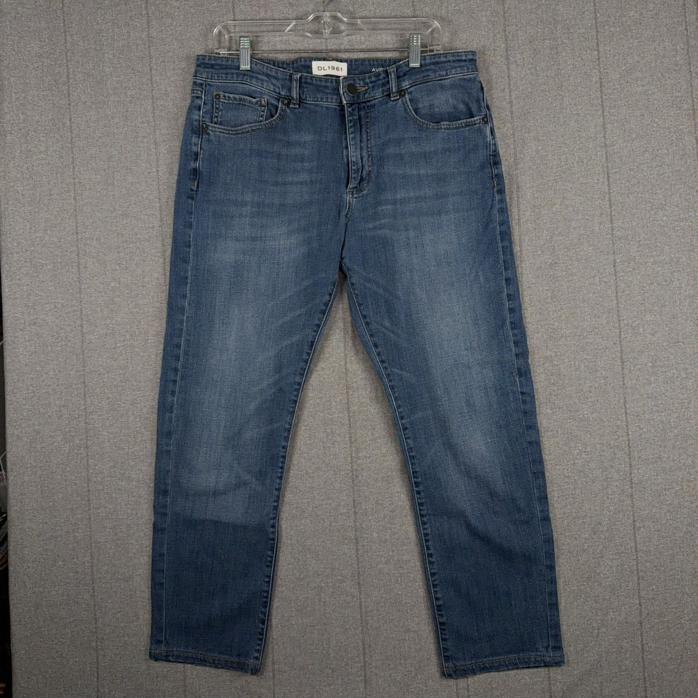 DL1961 Avery Modern Straight Jeans Mens 34x34 Fits 34x27 Epoxy Blue Denim Pants